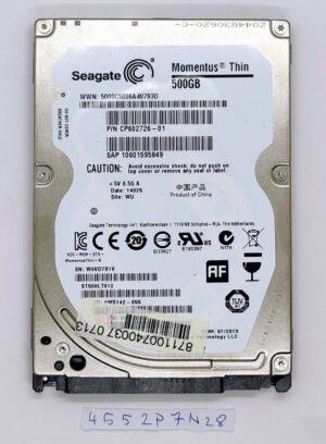 Disque dur Seagate Momentus Thin 500 Go (référence CP602726-01) pour ordinateur portable Fujitsu LifeBook AH552