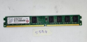 Mémoire RAM Transcend 2 Go DDR2 800 MHz 2Rx8 pour ordinateur de bureau 663844-2043 - Occasion