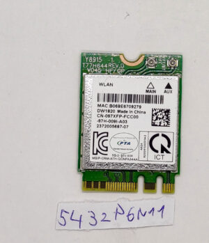 Carte Wi-Fi CN-097XFP pour tablette robuste Dell Latitude 7212 d'occasion (DW1820)