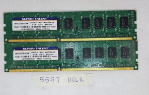 Lot de 2 modules de mémoire RAM pour ordinateur de bureau W1333EB4GM DDR-1333 CL9 ECC Micron 4 Go/256 x 8