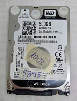 Disque dur SATA WD5000LPLX 500 Go WD Black 2,5" – 100 % sain – Pièce pour ordinateur portable