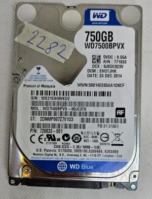 Disque dur Western Digital WD Blue WD7500BPVX 750 Go SATA 3 2,5" pour ordinateur portable - Stockage haute capacité
