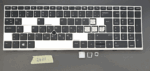 Clavier argenté rétroéclairé individuel d'origine HP EliteBook 850 G5 G6 755 G5 L14366-001 | Disposition slovène | Remplacement OEM