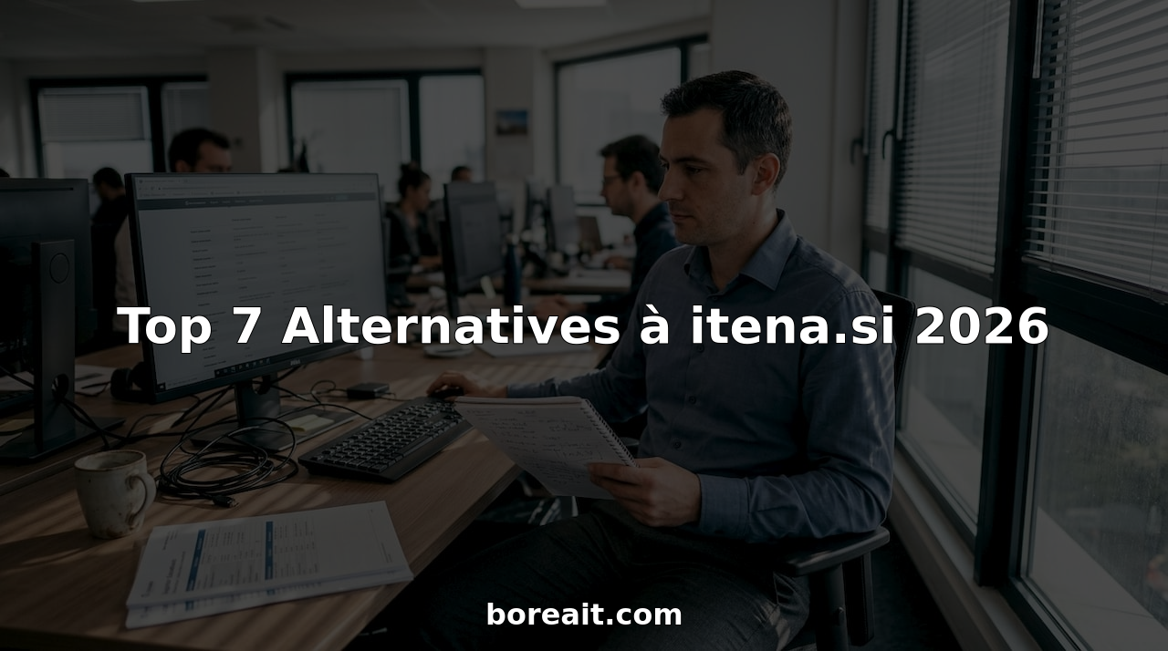 Un responsable informatique en train d'évaluer différentes offres de fournisseurs, assis à son bureau.