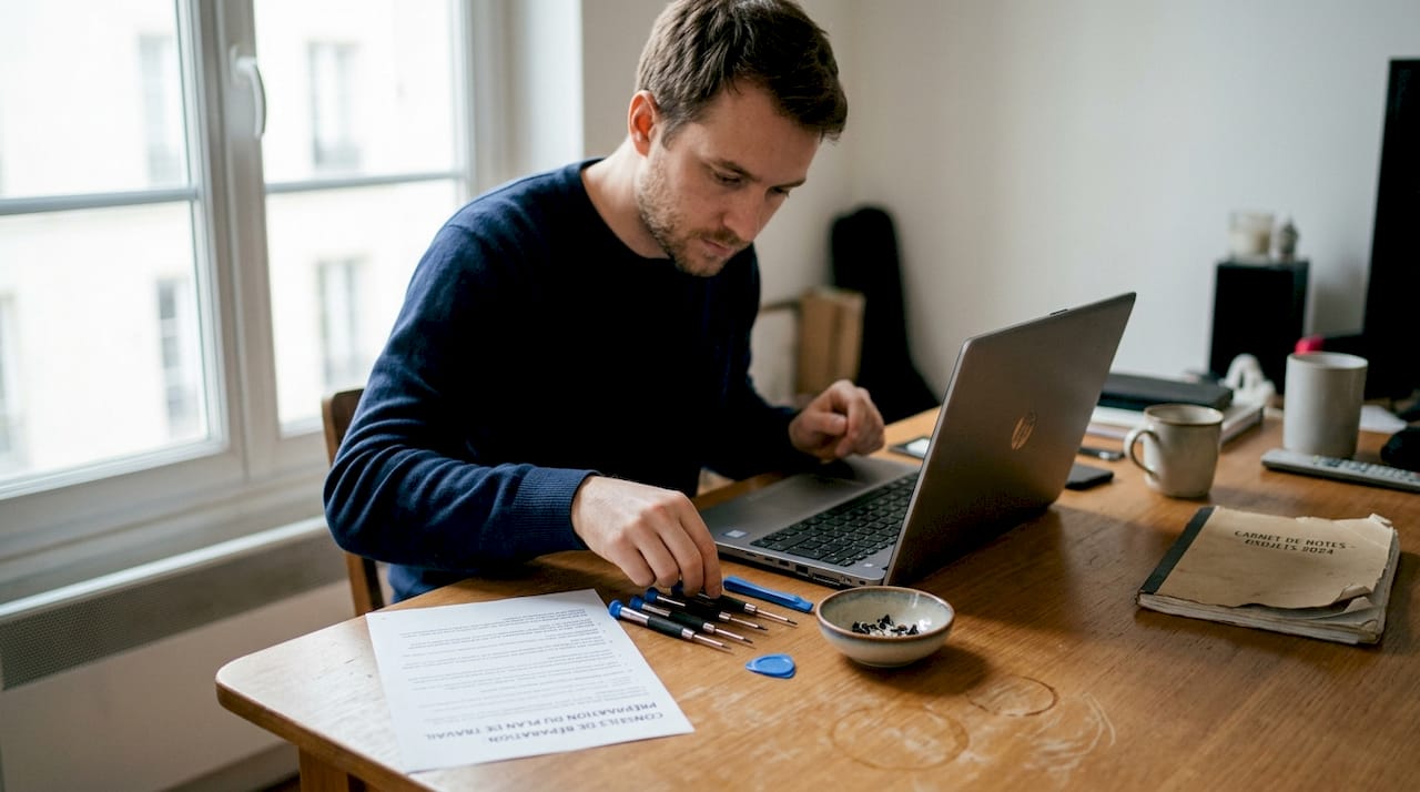 Aménagement d’un espace dédié à la réparation de PC portables