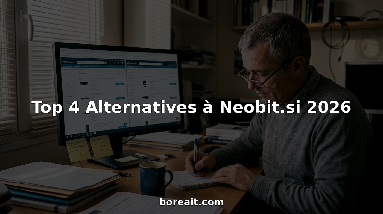 Un responsable informatique analyse et compare les offres de différents fournisseurs de matériel, installé à son bureau.