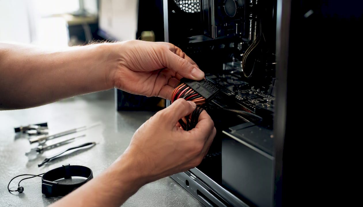 Déconnexion manuelle de l’alimentation d’un ordinateur de bureau