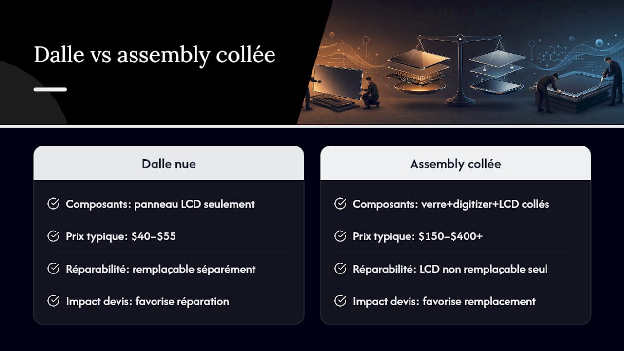 Comparaison des prix entre dalle et assemblage