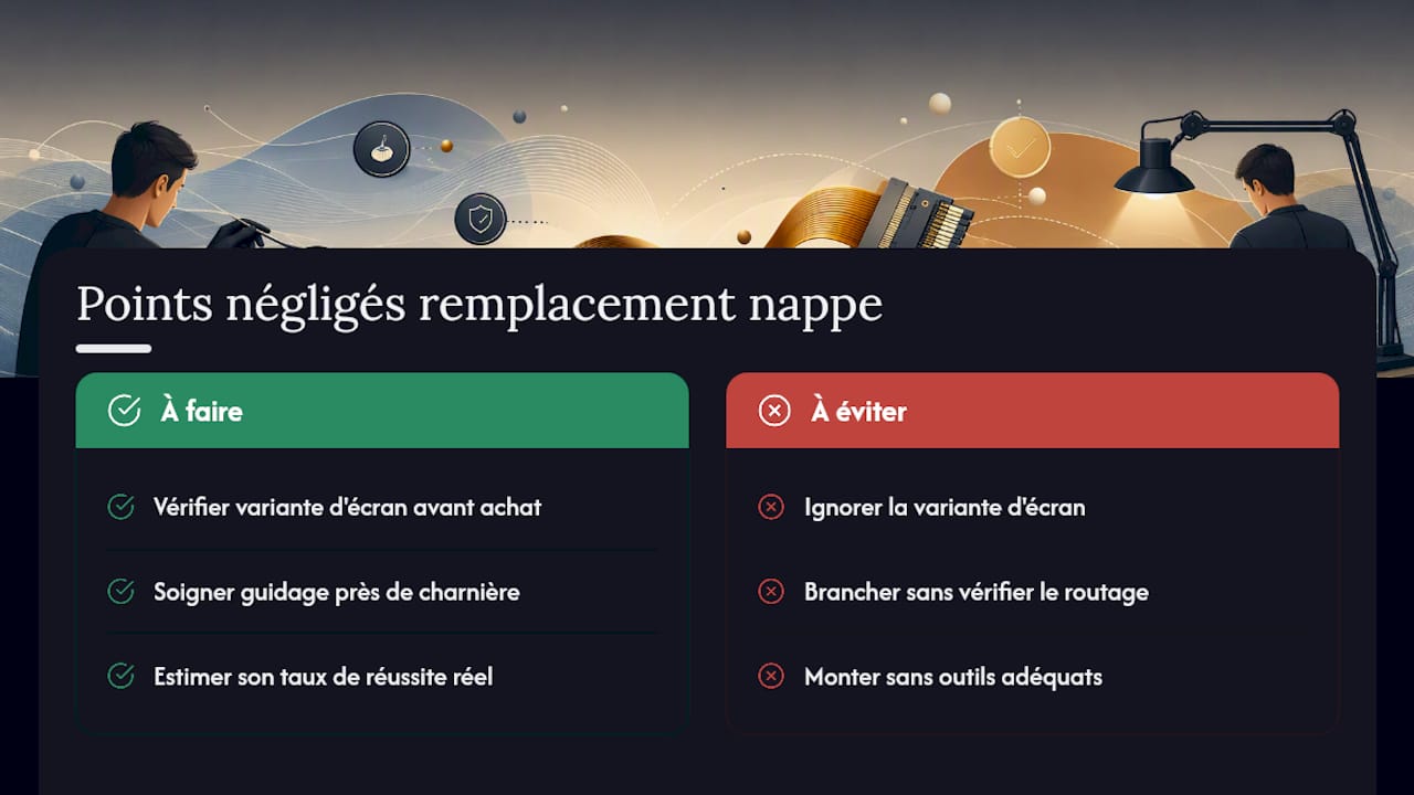 Ce que les guides ne disent pas assez sur le remplacement de nappe — overview diagram