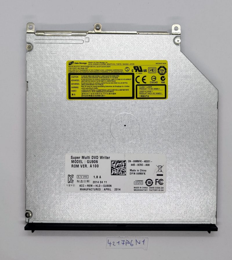 09M9FK 9M9FK GU90N za prijenosno računalo Dell Latitude Inspiron XPS Precision CD DVD snimač M4800