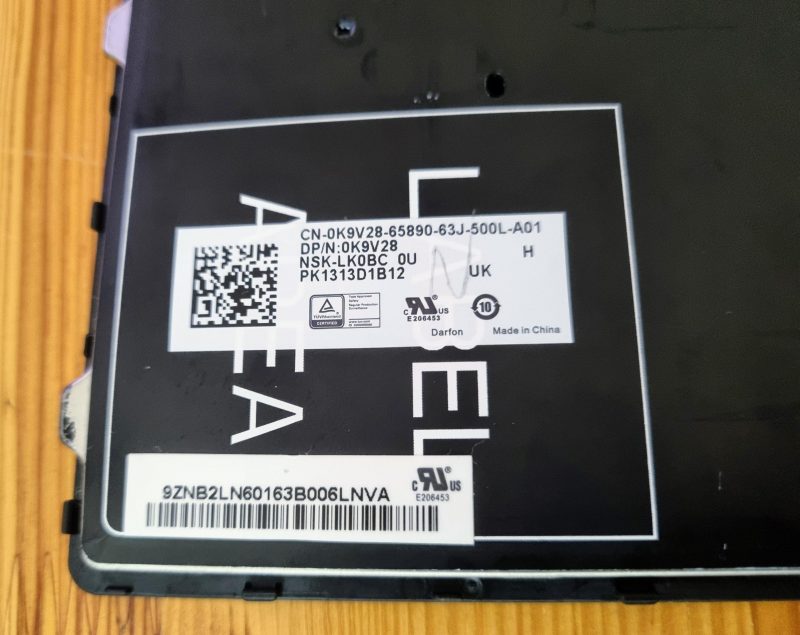 Dell tipkovnica 0K9V28 UK (QWERTY) E7450 E5450 3340 E7250 - Slika 3