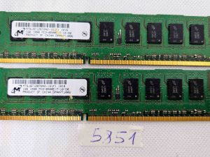 BULK 2 x 1GB 1Rx8 PC3-8500E DDR3 1066MHz ECC Unbuffered Desktop RAM