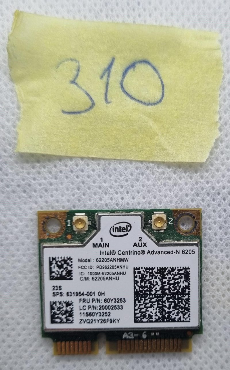Intel Centrino Advanced-N 6205 WLAN WIFI Mini PCIe adapter Model: 62205ANHMW