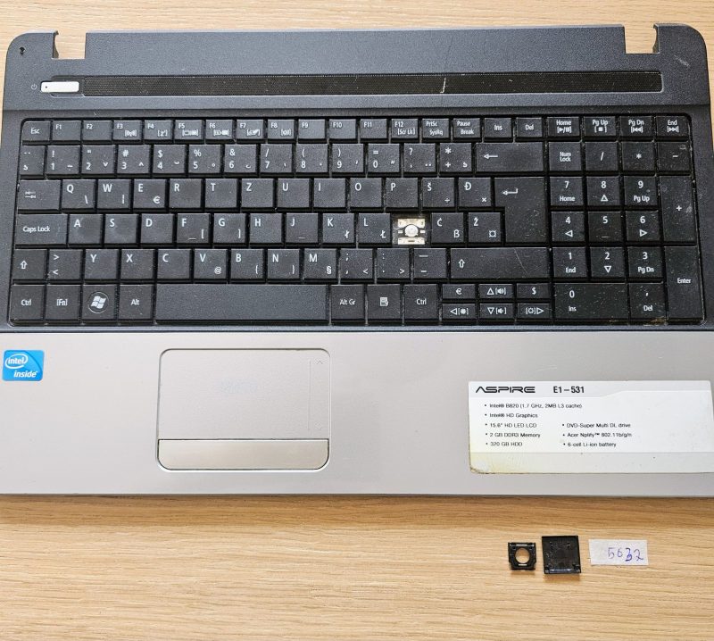 Zamjenska tipka tipkovnice Acer Aspire - bez pozadinskog osvjetljenja (9Z.N3M82.F1D, PK130PI2B00)