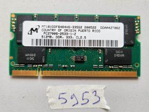 512MB DDR RAM PC2700S 333MHz CL2.5 SO-DIMM memorija prijenosnog računala – testirano i radi