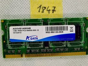 ADATA 1GB 1RX8 PC2-6400S RAM memorija prijenosnog računala - poboljšajte performanse prijenosnog računala!