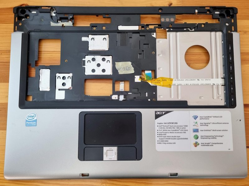 Oslonac za dlan + podloga za dodir Acer Aspire 5630 5650 15.4" Original srebrno crna AP008000G00