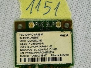 Acer Aspire 7750 Atheros AR5B97 Wi-Fi kartica WN6603AH