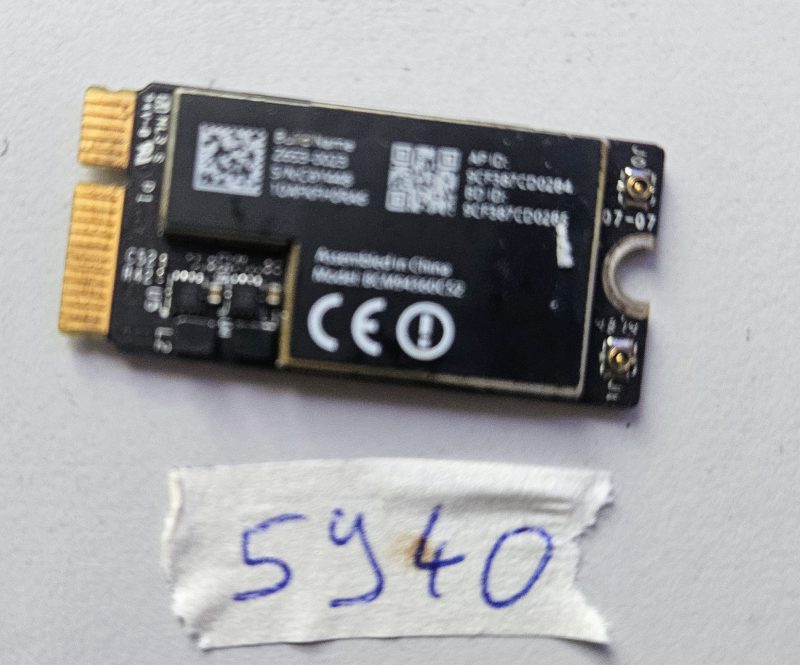 WiFi Bluetooth kartica MacBook Air A1465 A1466 2013–2017 | Dio prijenosnog računala