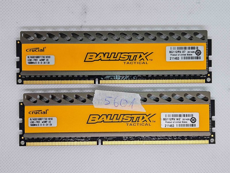 2 X 4GB Ballistix BG112RV.X7 8GB DDR3 1600MHz CL8 8-8-8-24 1.5V RAM za stolno računalo