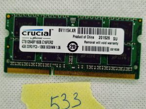 Crucial 4Gb CT51264BF160B DDR3L-1600 RAM PC3L-12800 1.35V SODIMM memorija prijenosnog računala