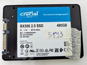 Crucial BX500 2.5" 480GB SSD SATA 6Gb/s – 100% zdravlje – Dijelovi prijenosnih računala