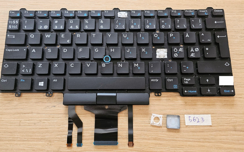 Zamjena tipki tipkovnice Dell Latitude E5450 E5470 E7470 E7450 - pozadinsko osvjetljenje (originalni 07TNDW)