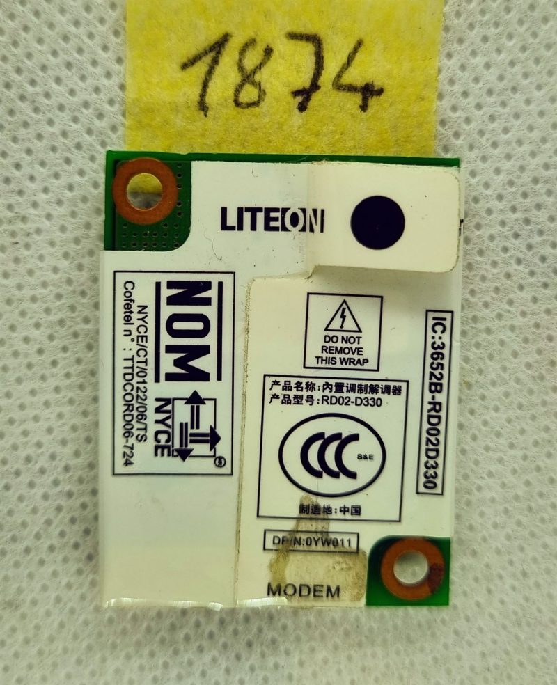 Dell Latitude E5530 56K kartica za modem YW011 0YW011 CN-0YW011 - Slika 2
