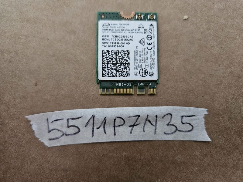 Dell Latitude E7250 dvopojasna bežična AC 7265NGW kartica - zamjenski dio