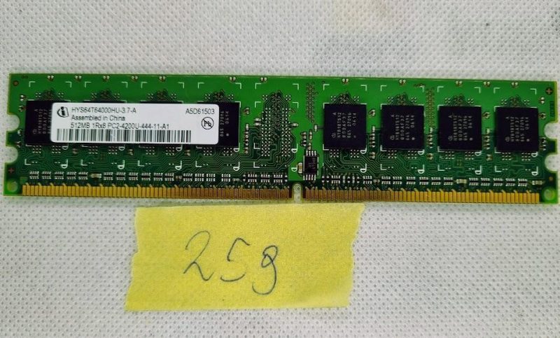 Stolno računalo 512MB 1Rx8 PC2-4200U-444-11-A1 Memorija HYS64T64000HU-3.7-A