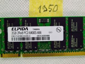 Elpida 2GB 2Rx8 PC2-6400S-666 RAM memorijski modul za prijenosno računalo - Pouzdana izvedba!