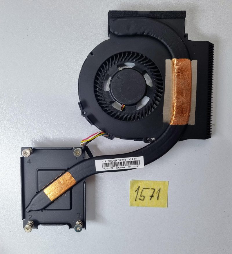 ZA Lenovo Thinkpad L440 L540 Laptop Ventilator Radijator Bakrena cijev 04X4309 - Slika 2