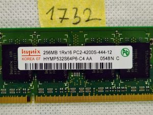 256MB HYMP532S64PC-C4 PC2-4200S-444-12 DDR2-533MHz 200-pinska SODIMM memorija prijenosnog računala