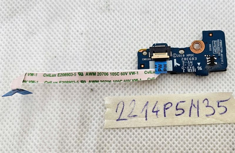 Originalna ploča s prekidačem za napajanje prijenosnog računala za HP 840 G5, 745 G6 - originalni zamjenski dio (6050A3040101)