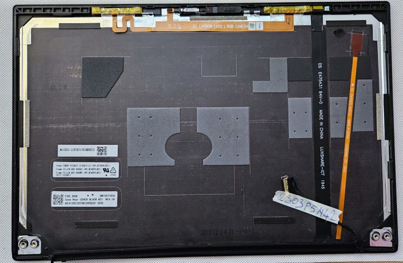 Originalni stražnji poklopac LCD zaslona Lenovo Thinkpad X1 Carbon 7. generacije - OEM zamjena - Slika 2