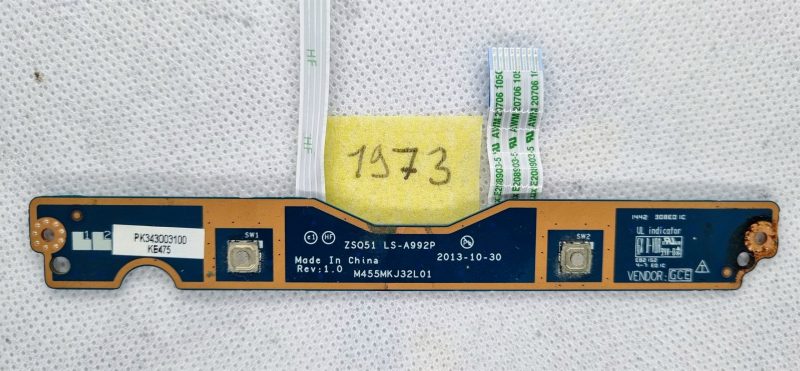 HP 15-r016nl LS-0992P kartica s dodirnom podlogom, oslonac za ruku, ploča s karticom, plosnati kabel - Slika 2