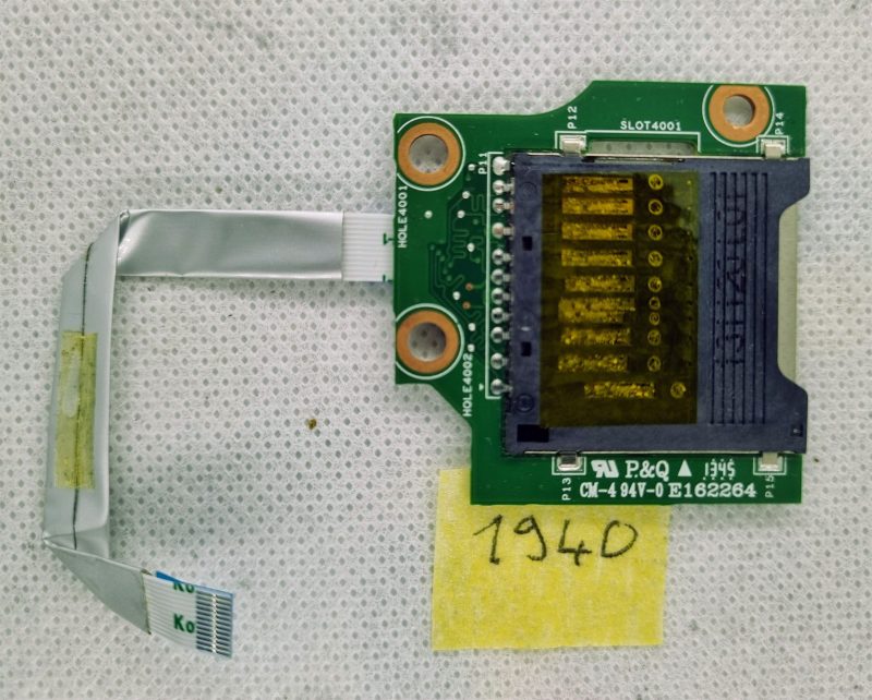 HP 747129-001 ploča čitača medijskih kartica za prijenosno računalo 15-a101tx 15 - originalna zamjena