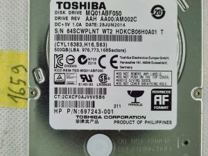 HP 778186-005 697243-001 500GB SATA 2.5 TVRDI DISK TOSHIBA MQ01ABF050
