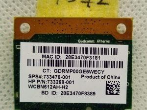 HP Pavilion 13 13-b000no WLAN Mappa Wifi Scheda 733476-001 - originalna zamjena