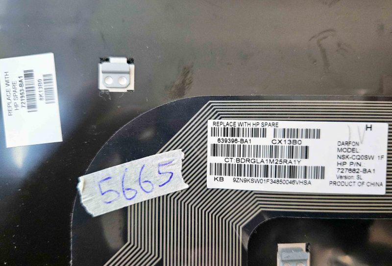 Tipke tipkovnice HP Pavilion DV6-7000 DV6-7100 – originalne rezervne HP 639396-BA1 - Slika 3