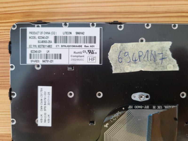 HP ProBook 640 645 G2 G3 840791-031 engleska britanska tipkovnica - Slika 3