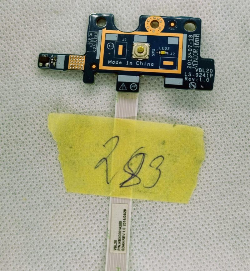 HP ZBook 15 G2 Powerbutton ploča s kabelom LS-9241P