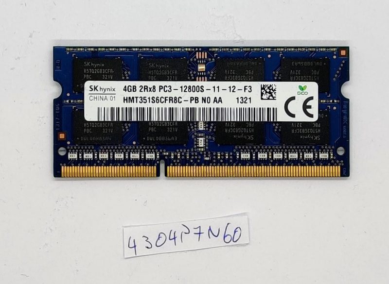 HYNIX 1X4GB 4GB HMT351S6CFR8C-H9 DDR3 4GB 2Rx8 PC3 10600S RAM memorija za prijenosno računalo