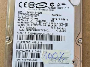 Hitachi 320GB 2.5" HDD 5K500.B-320 5400RPM SATA 3Gb/s – tvrdi disk za prijenosno računalo