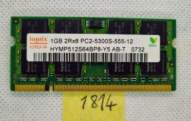 Hynix 1GB memorija za prijenosno računalo HYMP512S64BP8-Y5 AB-T 2Rx8 PC2-53000S-555-12 - Poboljšajte performanse vašeg prijenosnog računala!