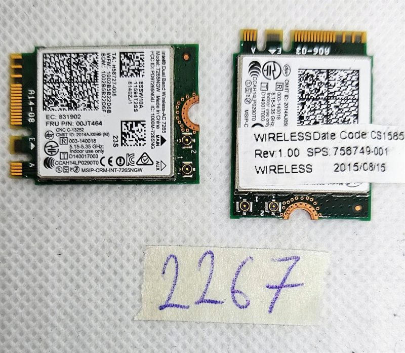Intel Dual Band Wireless-AC 7265NGW M.2 WiFi adapterska kartica 756749-001 - bežično povezivanje velike brzine! - Slika 2