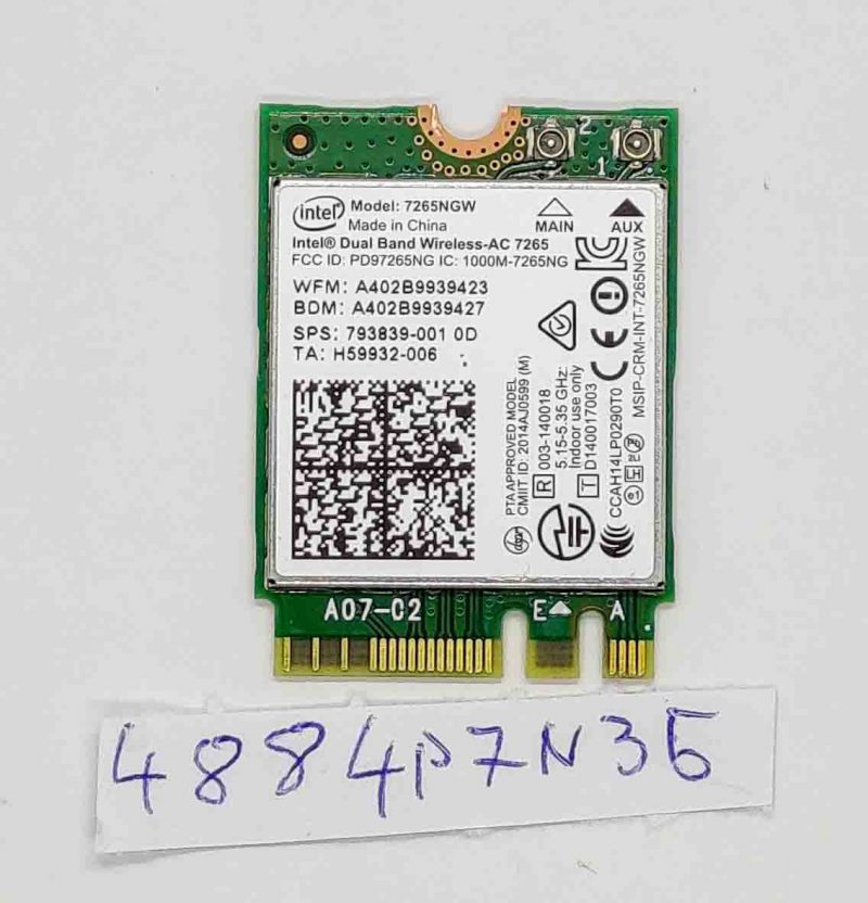 Intel Wireless-AC 7265 7265NGW Dual Band Wi-Fi + BT 4.0 kartica za Fujitsu U745