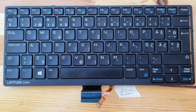 Tipkovnica UK Dell Latitude 12 5000 E5250 E7250 E7270 engleski 0D2C6M