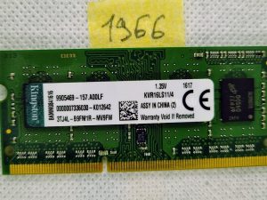 Kingston 4GB DDR3 memorija prijenosnog računala PC3-12800 KCP3L 16SS84 - Brza nadogradnja RAM-a!