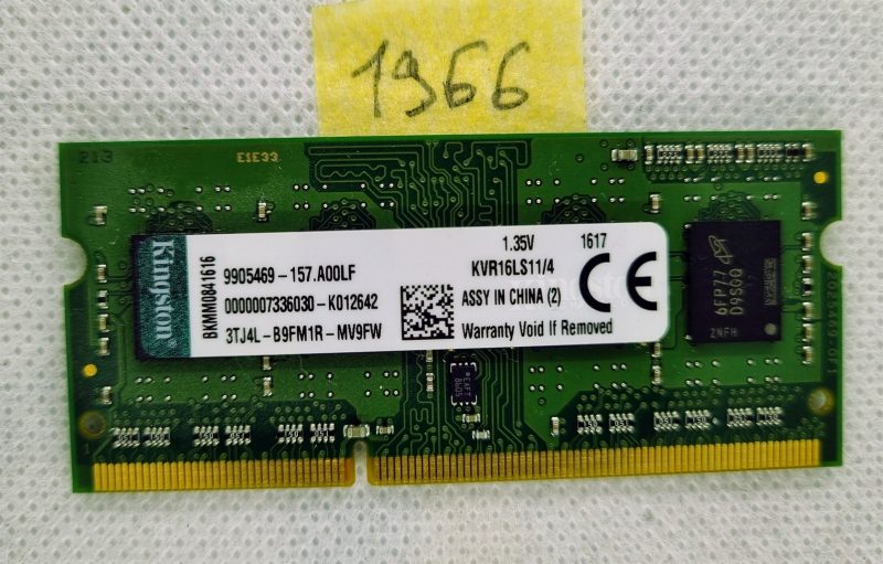 Kingston 4GB DDR3 memorija prijenosnog računala PC3-12800 KCP3L 16SS84 - Brza nadogradnja RAM-a!